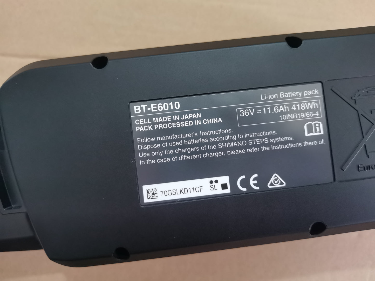 Buy Shimano STEPS BT-E6010 36V 418Wh Li-ion Battery